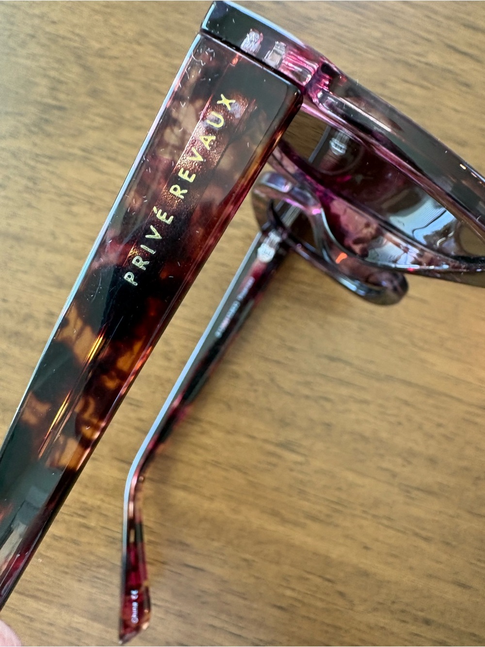 Prive Revaux The Classic Polarized Sunglasses Purple Tortoise 54-22-150 w/ Case - Picture 5 of 8